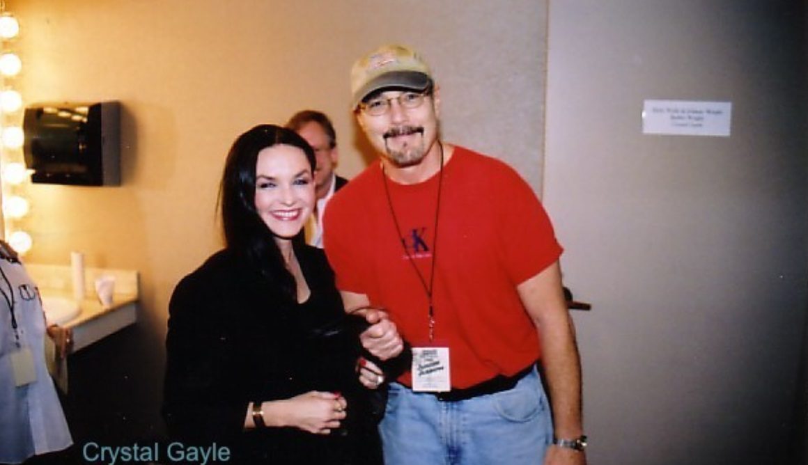 Robert Jason backstage with Crystal Gayle